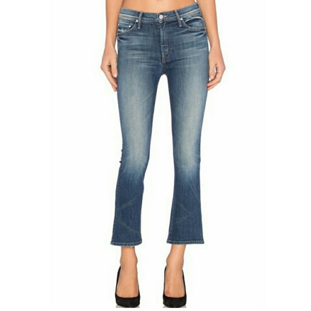 MOTHER Denim The Insider Crop Double Trouble Jeans Size 27